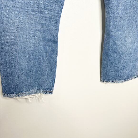 Agolde Womens Riley Jeans High Rise Straight Crop Leg Denim Frequency Size 30 - Picture 6 of 9